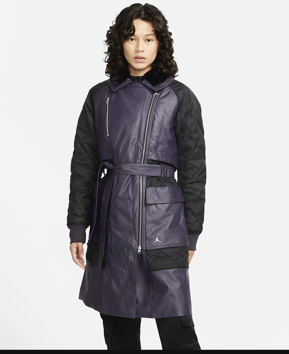 Jordan New Classics 2.0 Women's Trench Coat Medium purple black